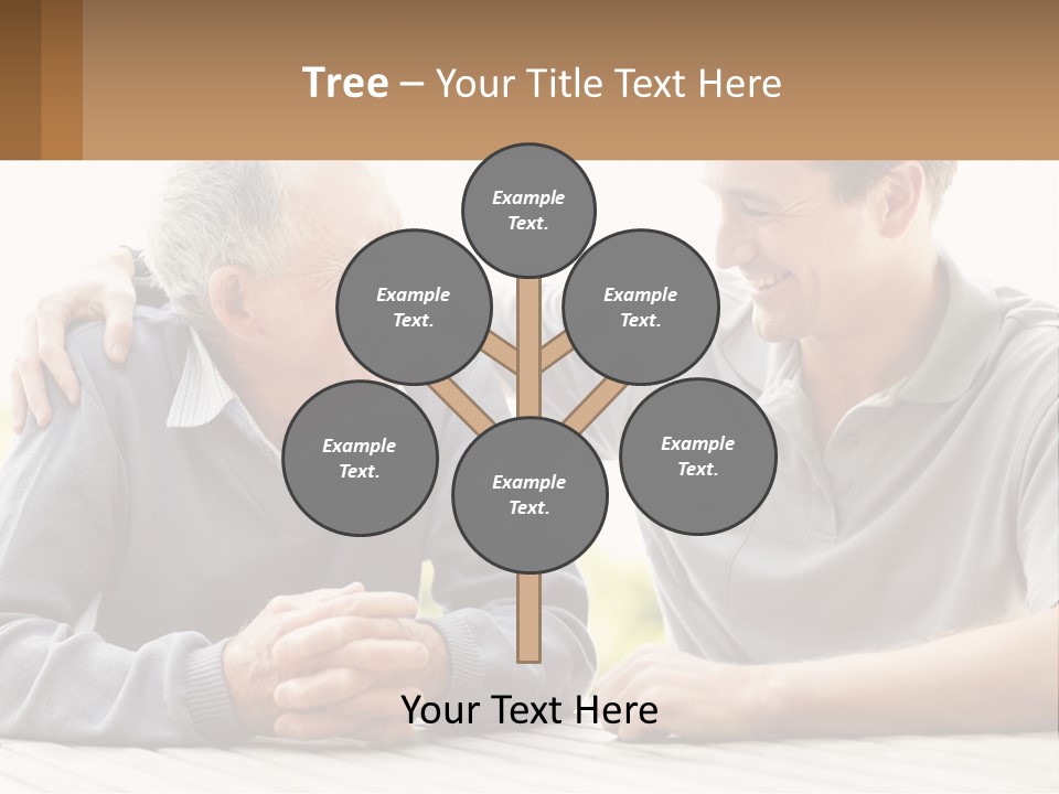 A Man And A Woman Sitting At A Table PowerPoint Template