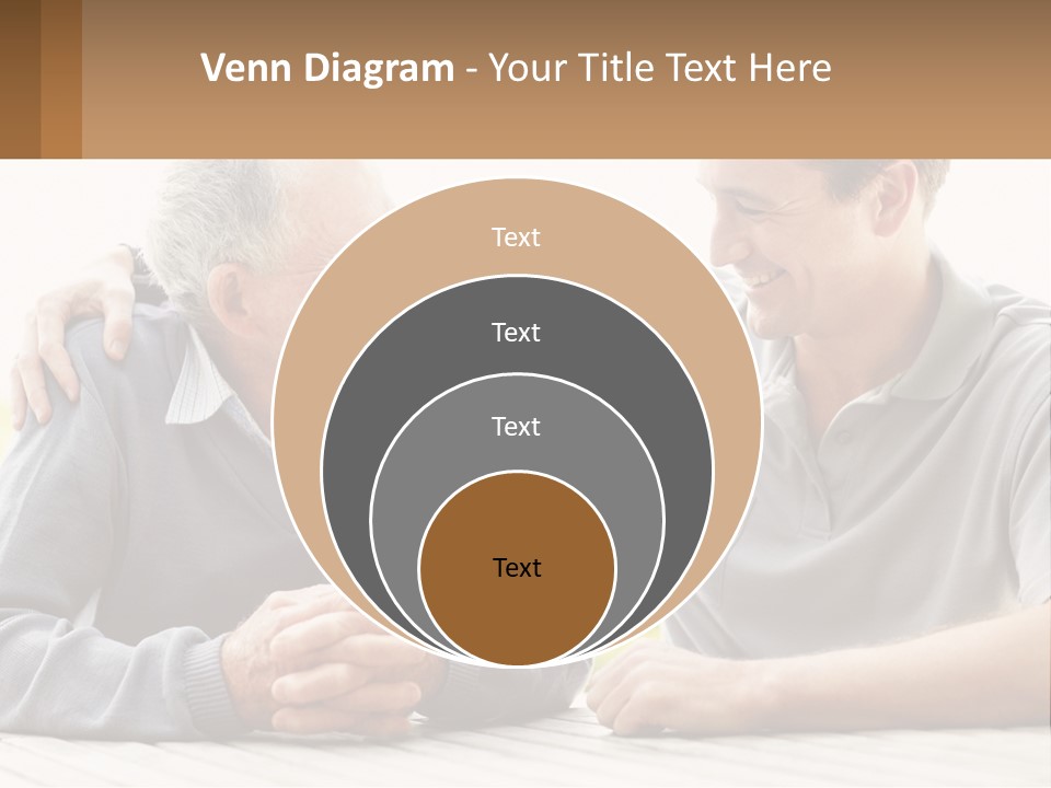 A Man And A Woman Sitting At A Table PowerPoint Template