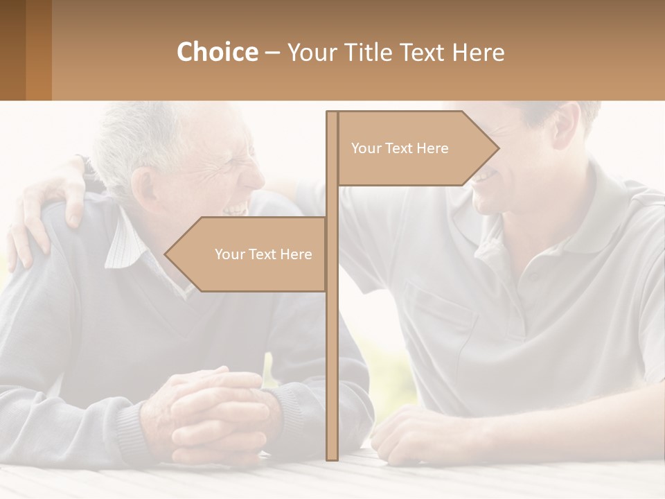 A Man And A Woman Sitting At A Table PowerPoint Template