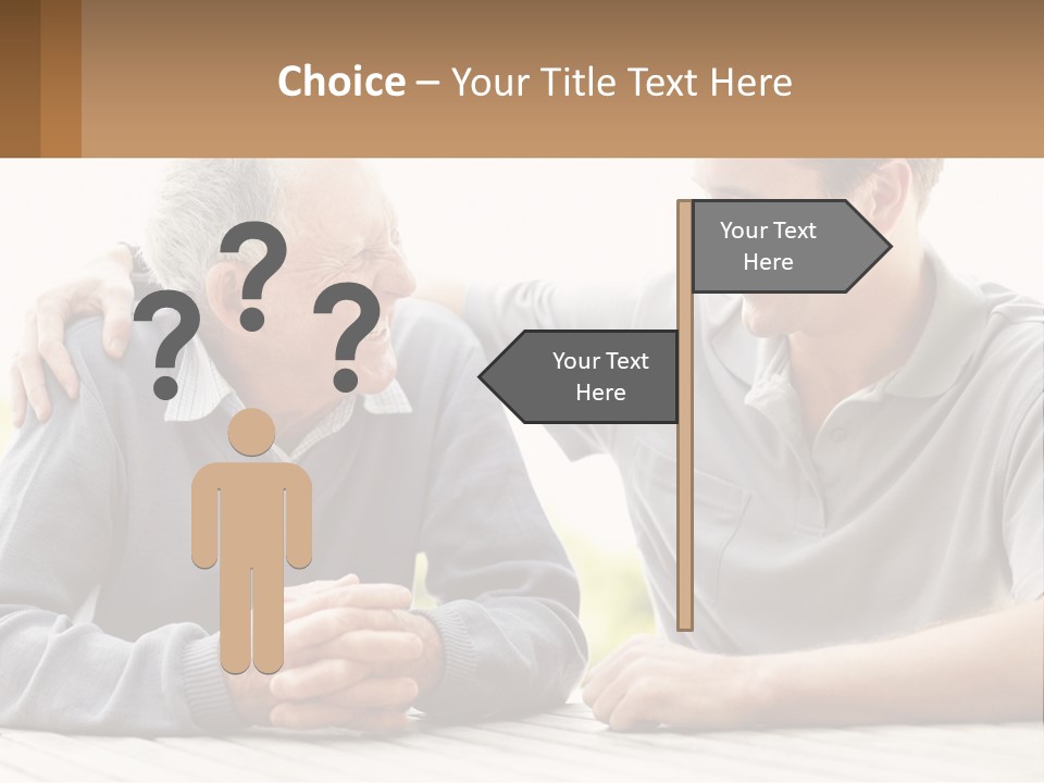 A Man And A Woman Sitting At A Table PowerPoint Template