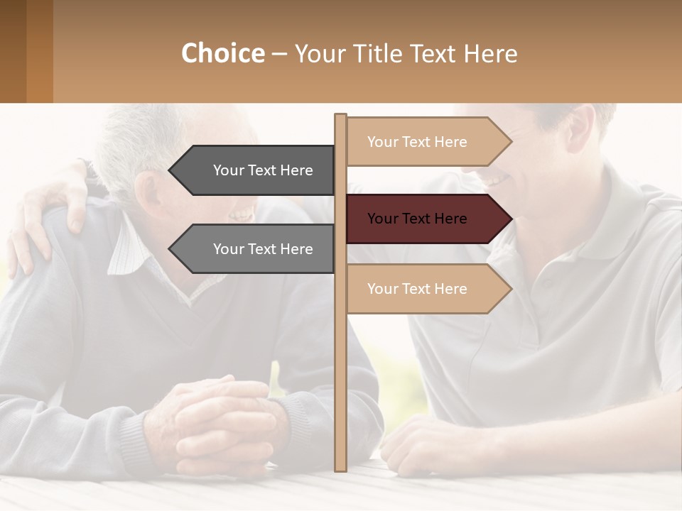 A Man And A Woman Sitting At A Table PowerPoint Template