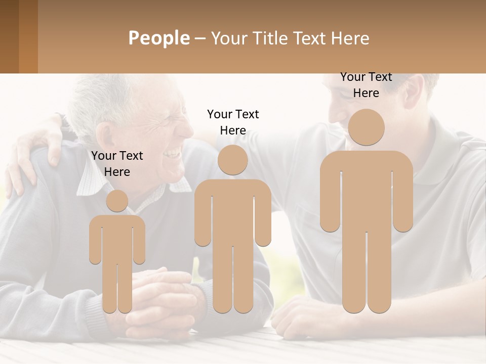 A Man And A Woman Sitting At A Table PowerPoint Template