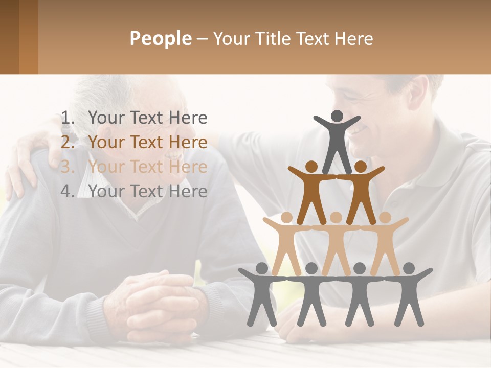 A Man And A Woman Sitting At A Table PowerPoint Template