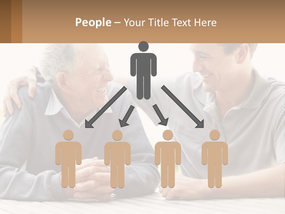 A Man And A Woman Sitting At A Table PowerPoint Template