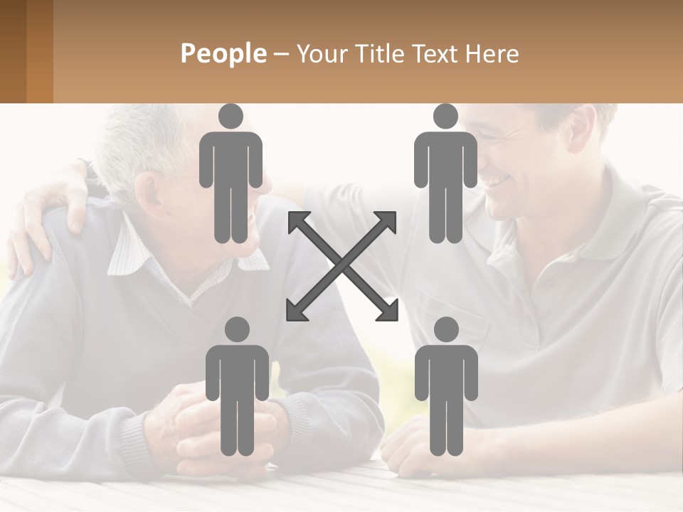 A Man And A Woman Sitting At A Table PowerPoint Template