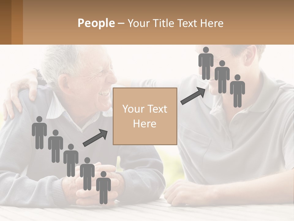 A Man And A Woman Sitting At A Table PowerPoint Template