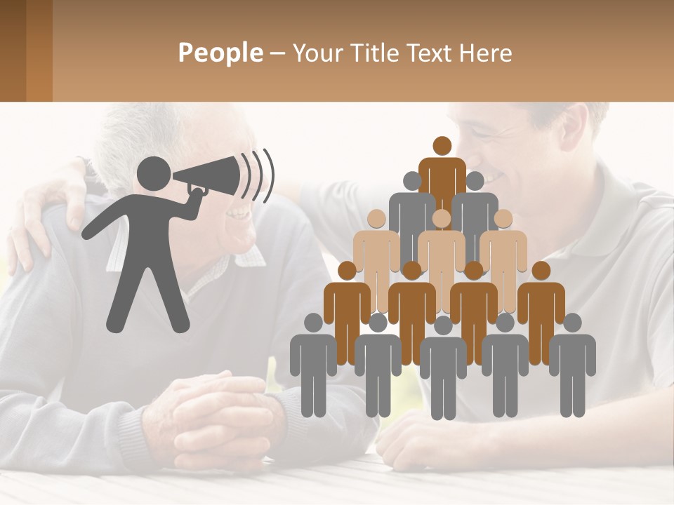 A Man And A Woman Sitting At A Table PowerPoint Template