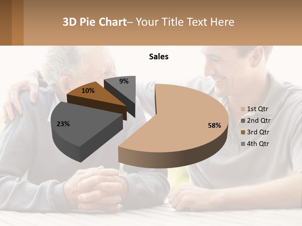 A Man And A Woman Sitting At A Table PowerPoint Template