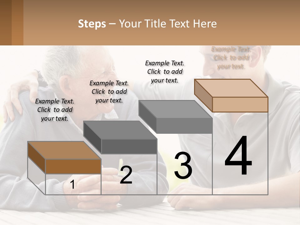 A Man And A Woman Sitting At A Table PowerPoint Template