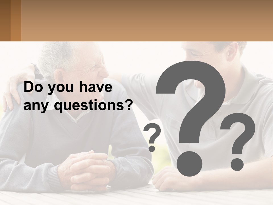 A Man And A Woman Sitting At A Table PowerPoint Template