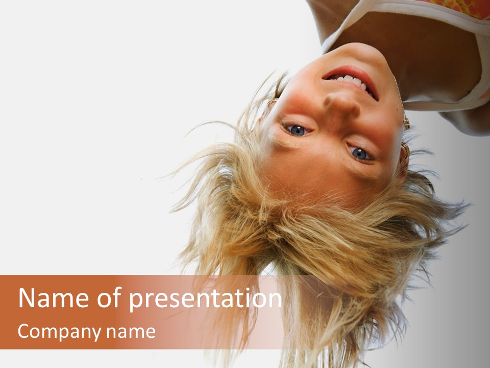 One Outdoor Smiling PowerPoint Template