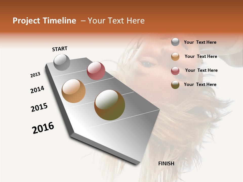 One Outdoor Smiling PowerPoint Template