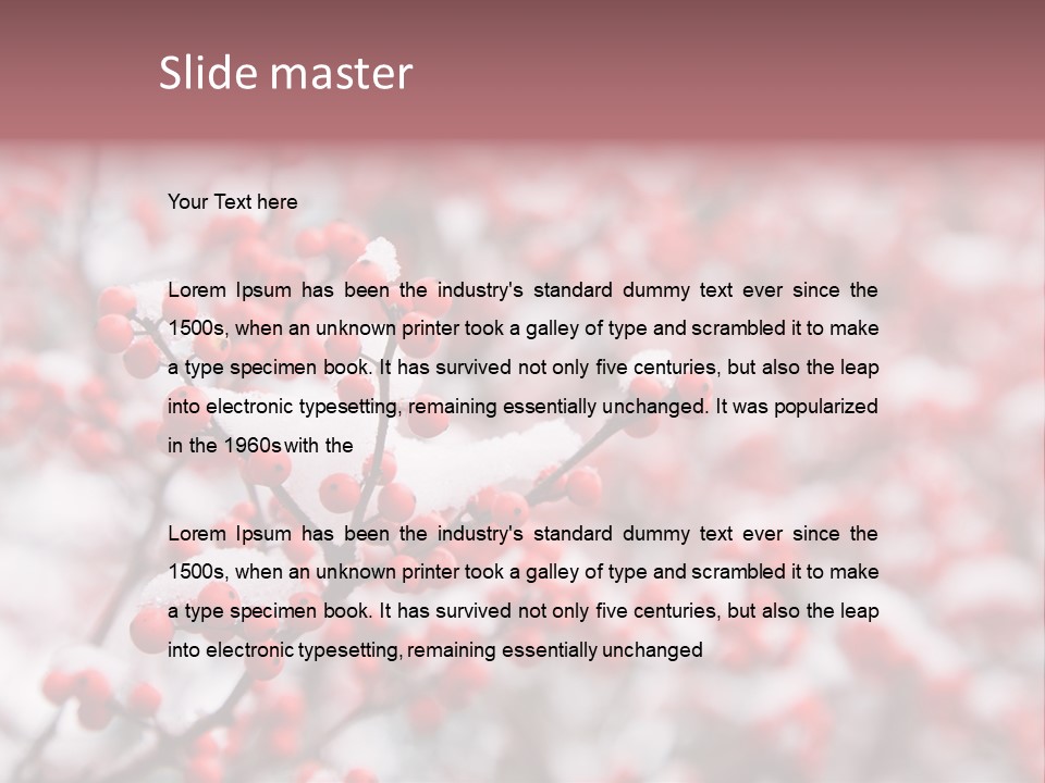 Beautiful Covered Snow PowerPoint Template