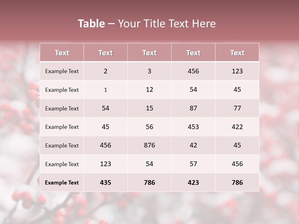 Beautiful Covered Snow PowerPoint Template