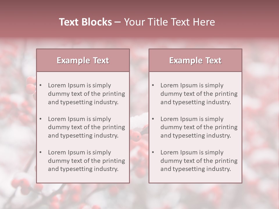 Beautiful Covered Snow PowerPoint Template