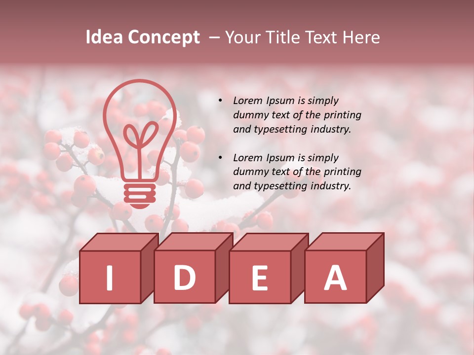 Beautiful Covered Snow PowerPoint Template