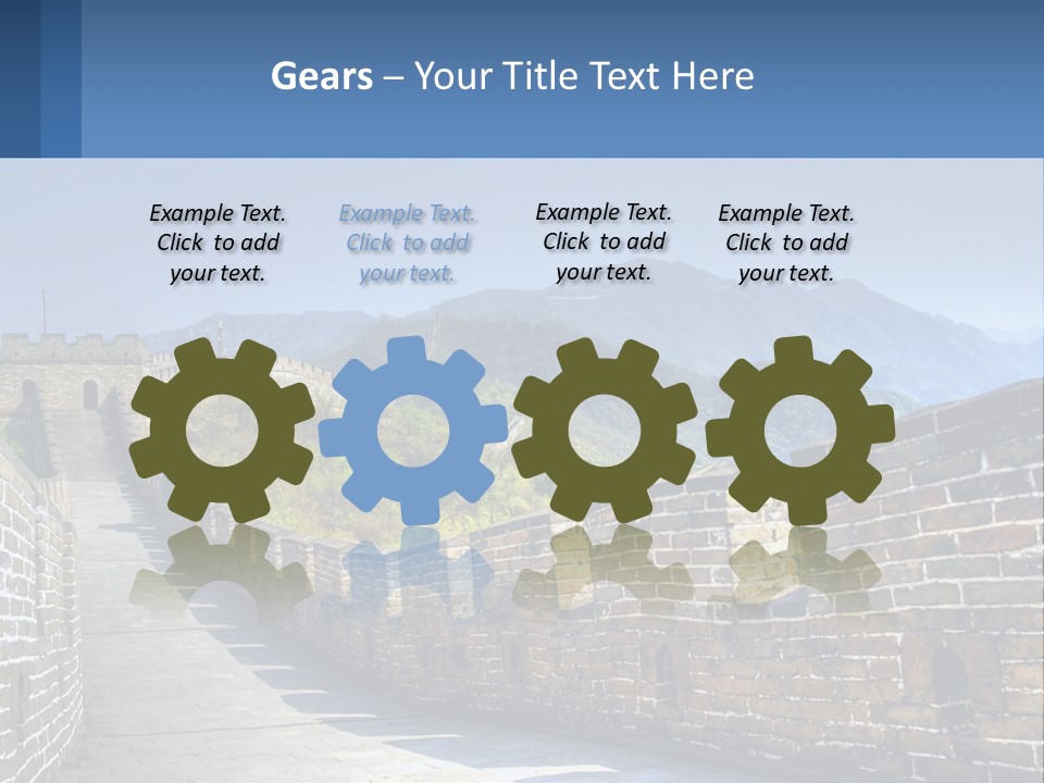 China Outdoors Old PowerPoint Template