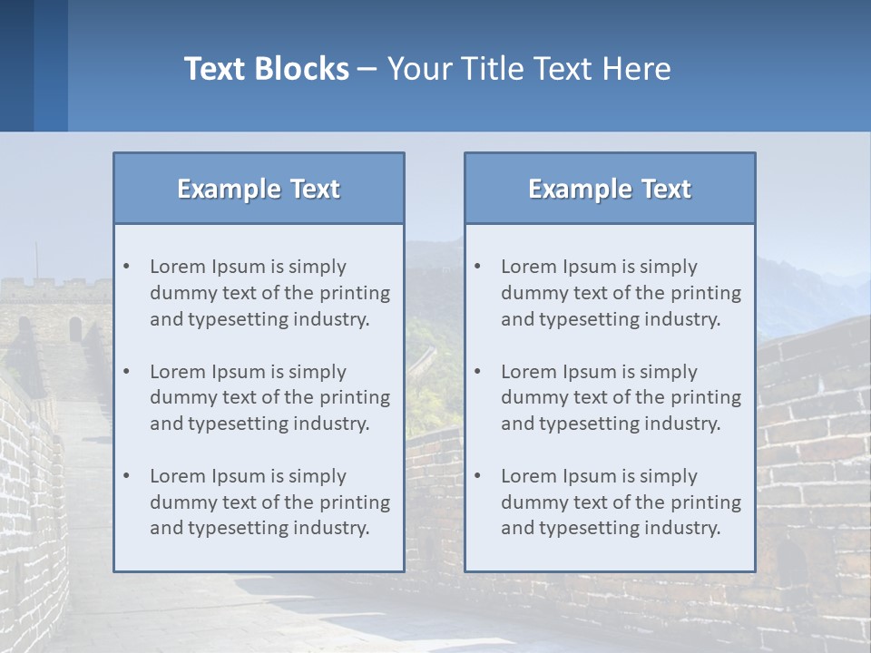 China Outdoors Old PowerPoint Template