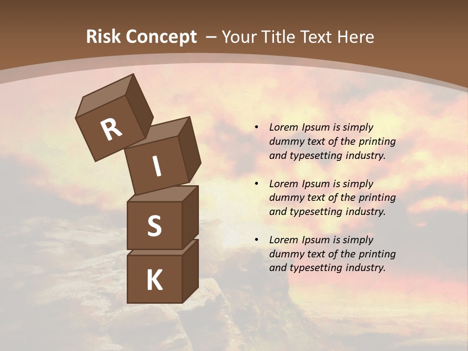 Situation Pursuit Rock PowerPoint Template