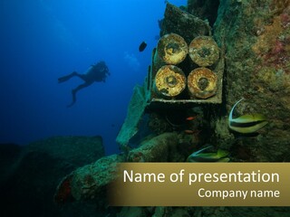 Ship Diving Shell PowerPoint Template
