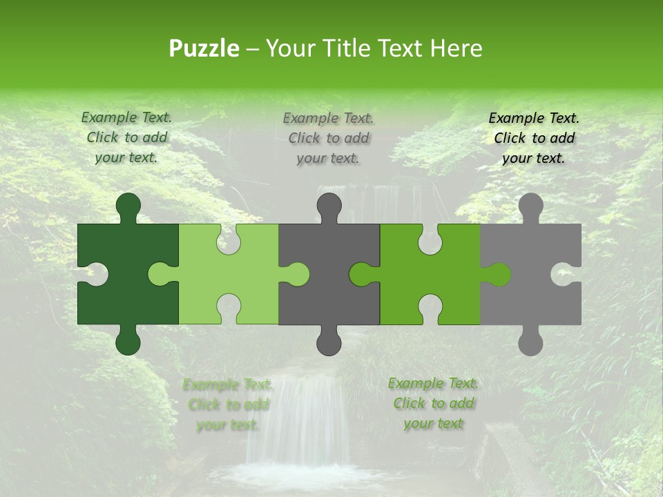 Falls Smoky Leaf PowerPoint Template