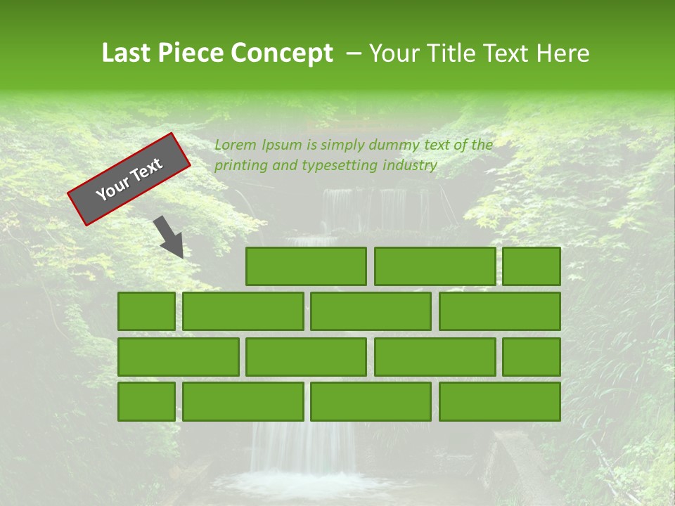 Falls Smoky Leaf PowerPoint Template
