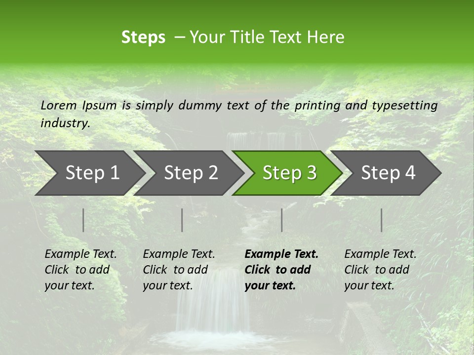 Falls Smoky Leaf PowerPoint Template