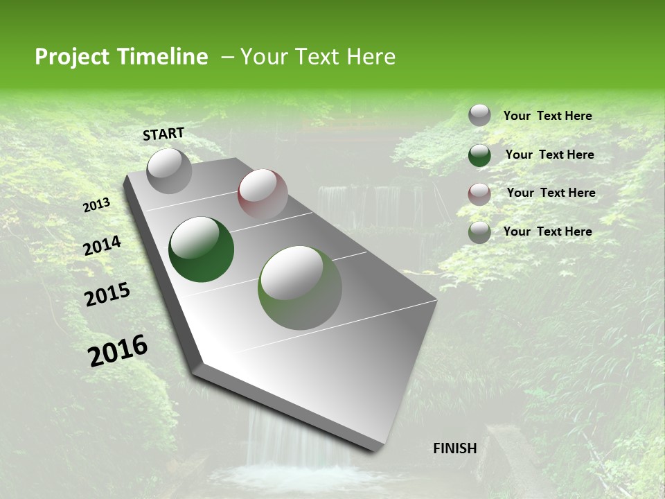Falls Smoky Leaf PowerPoint Template