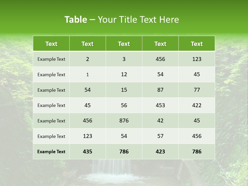 Falls Smoky Leaf PowerPoint Template