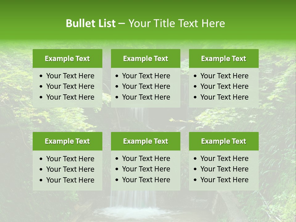 Falls Smoky Leaf PowerPoint Template