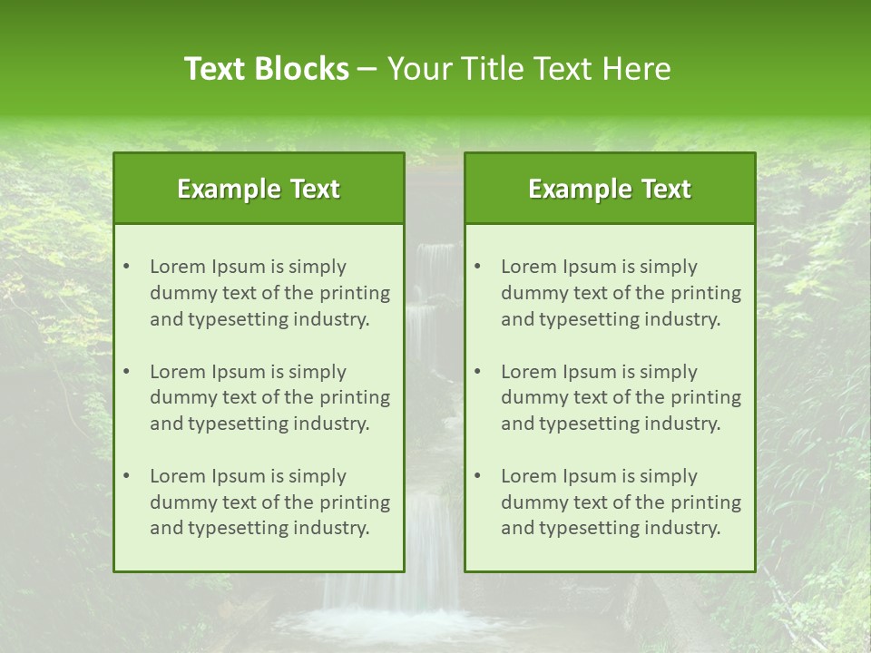 Falls Smoky Leaf PowerPoint Template
