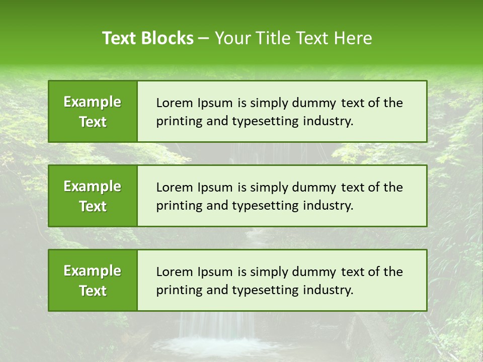 Falls Smoky Leaf PowerPoint Template