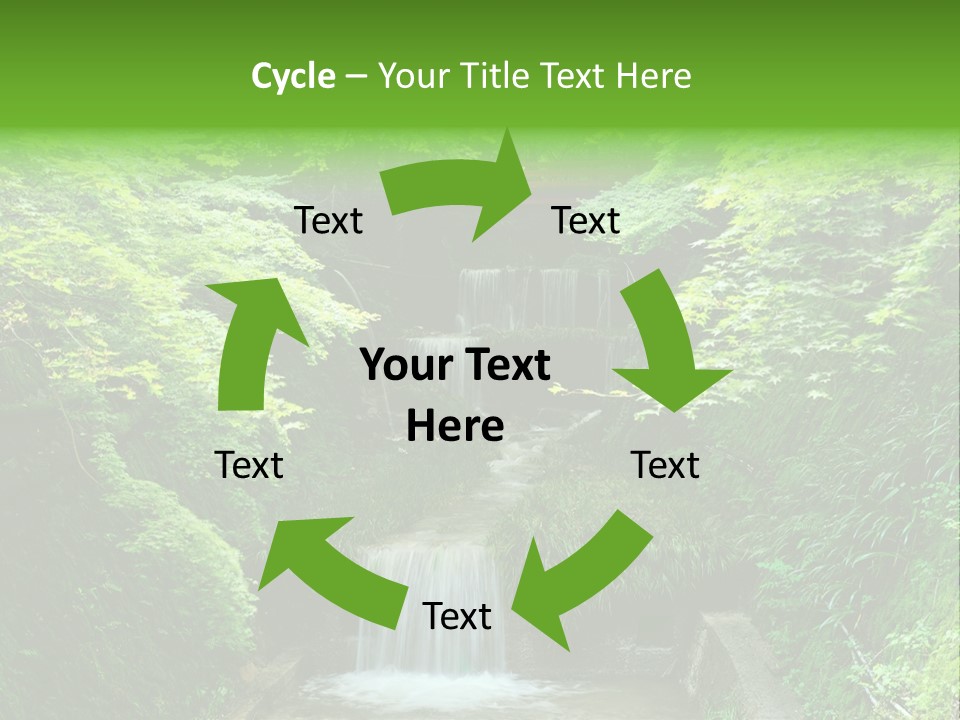 Falls Smoky Leaf PowerPoint Template