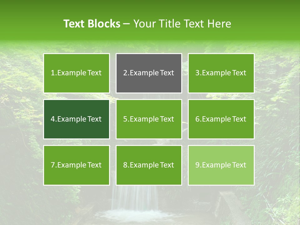 Falls Smoky Leaf PowerPoint Template