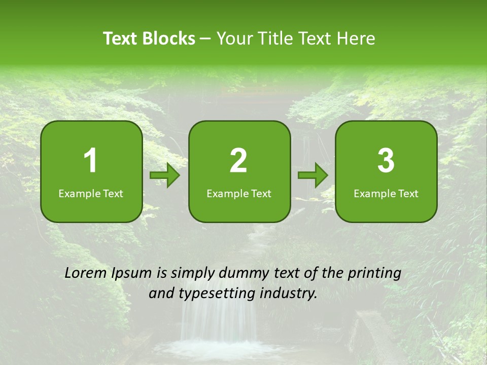 Falls Smoky Leaf PowerPoint Template