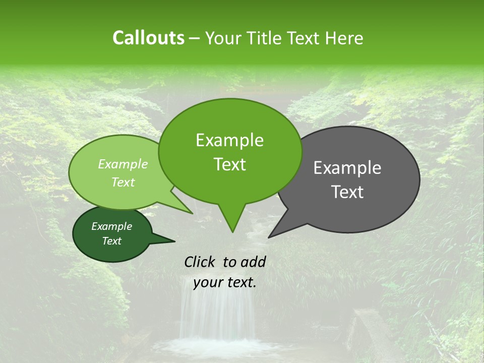 Falls Smoky Leaf PowerPoint Template