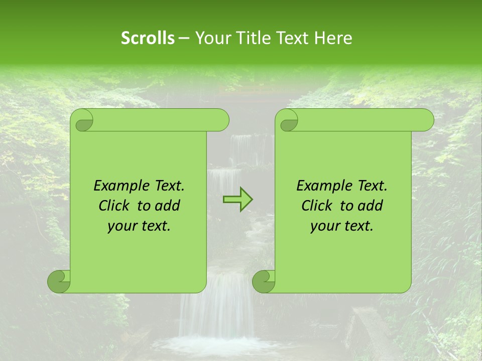 Falls Smoky Leaf PowerPoint Template