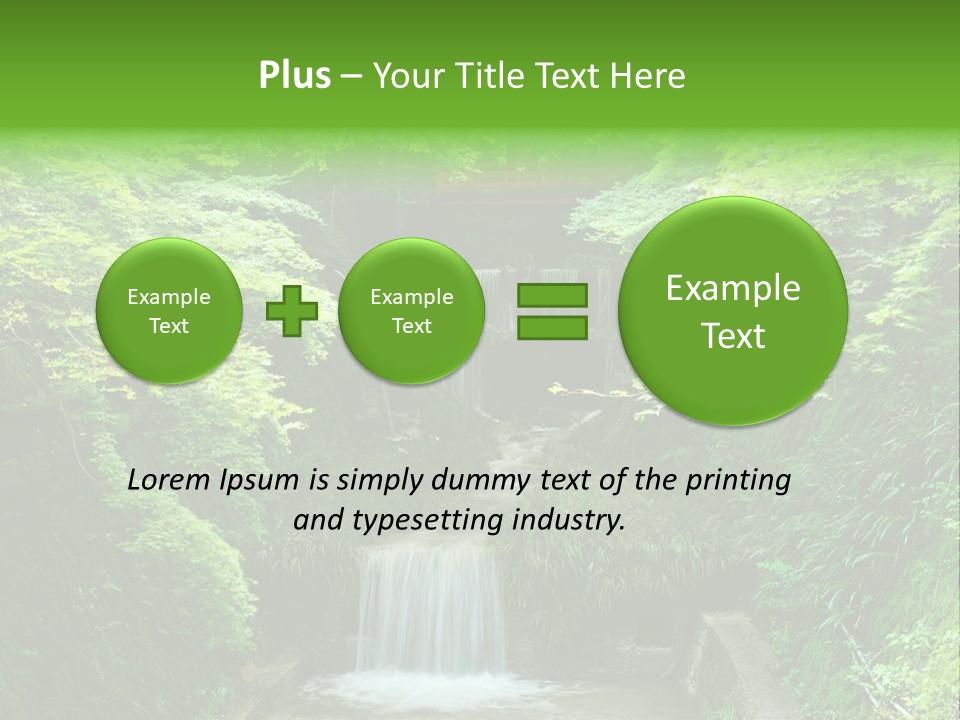 Falls Smoky Leaf PowerPoint Template