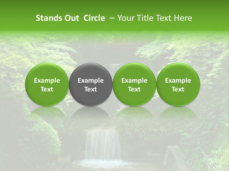 Falls Smoky Leaf PowerPoint Template