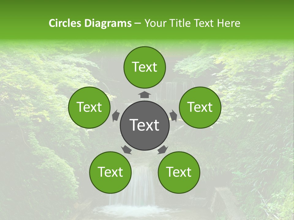 Falls Smoky Leaf PowerPoint Template