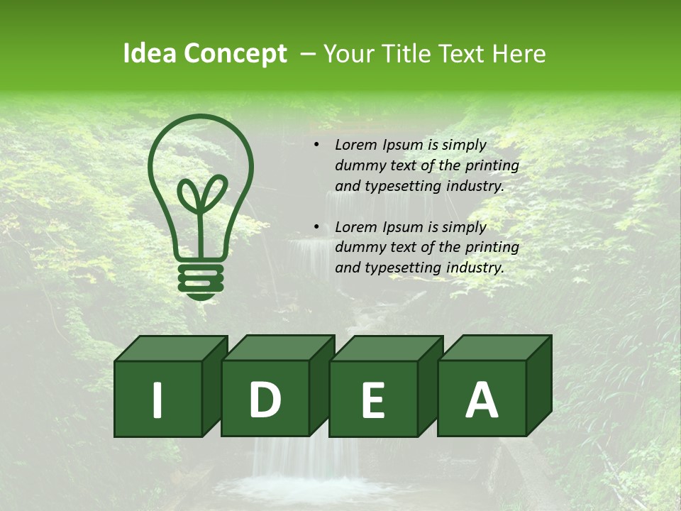 Falls Smoky Leaf PowerPoint Template