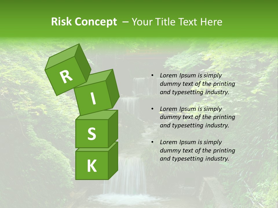 Falls Smoky Leaf PowerPoint Template