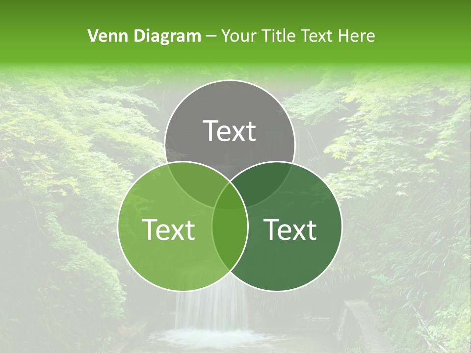 Falls Smoky Leaf PowerPoint Template