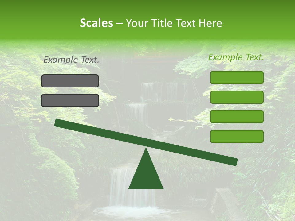 Falls Smoky Leaf PowerPoint Template