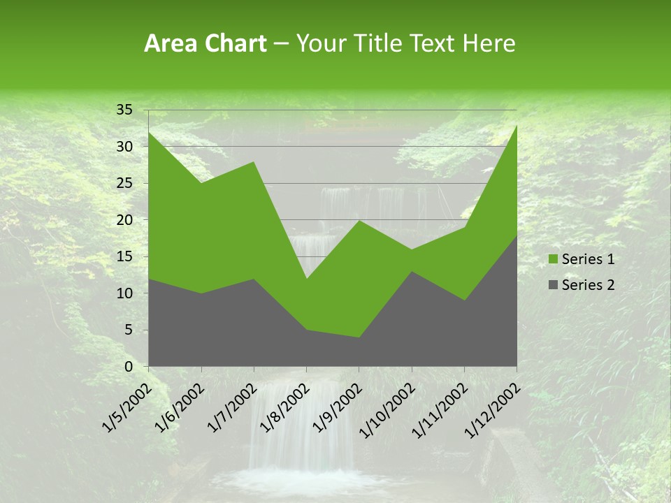 Falls Smoky Leaf PowerPoint Template