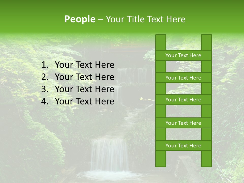 Falls Smoky Leaf PowerPoint Template