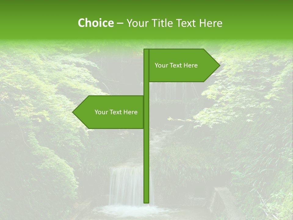 Falls Smoky Leaf PowerPoint Template