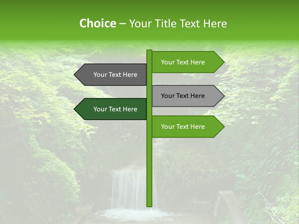 Falls Smoky Leaf PowerPoint Template