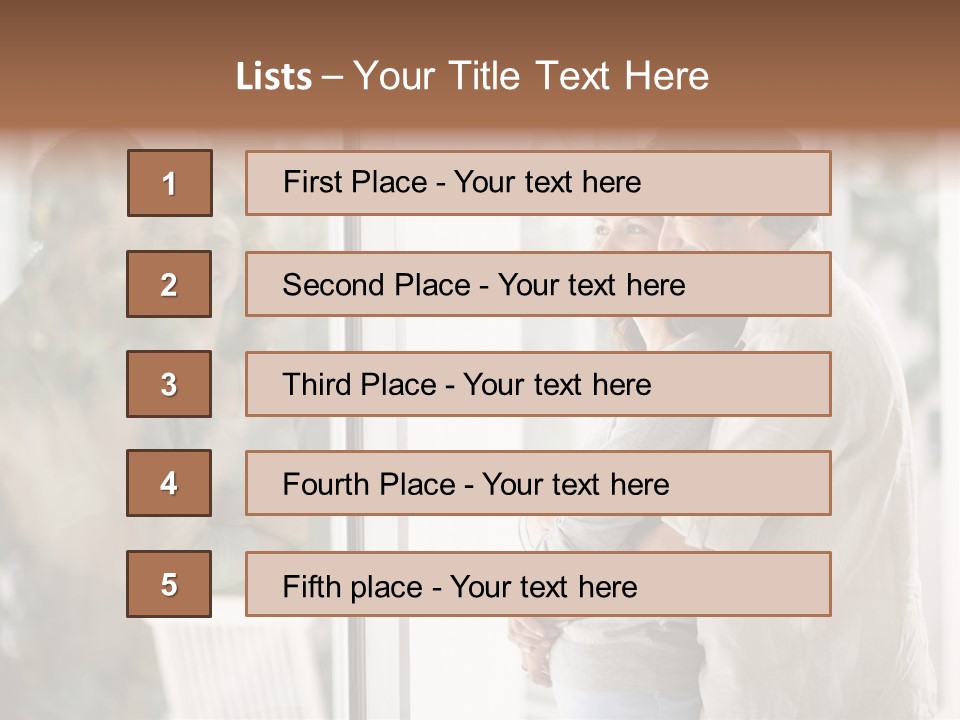 A Man And Woman Standing Next To Each Other In Front Of A Window PowerPoint Template