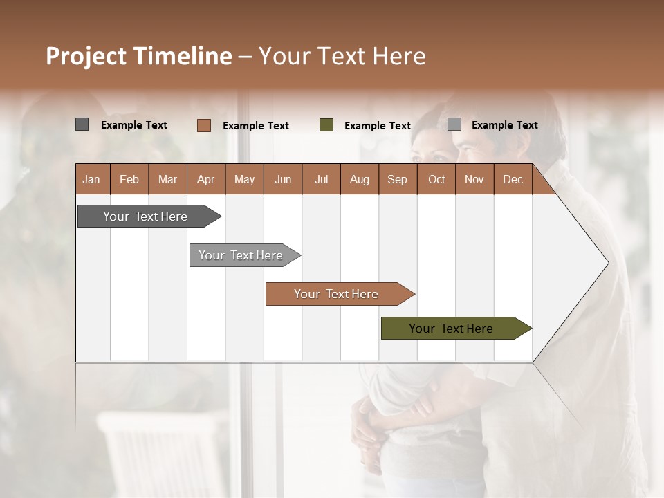 A Man And Woman Standing Next To Each Other In Front Of A Window PowerPoint Template
